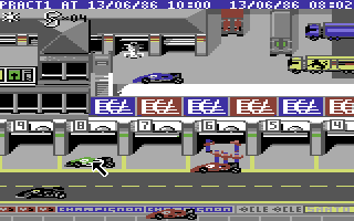 Ferrari Formula One screenshot 3 for Commodore 64